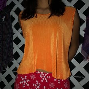 Orange Corduroy Crop top